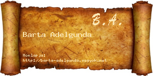 Barta Adelgunda névjegykártya